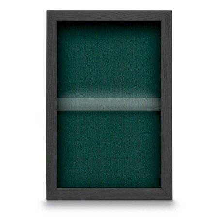 UNITED VISUAL PRODUCTS Indoor Enclosed Combo Board, 48"x36", Black Frame/Black Porc & Cinnabar UVCB4836B-BLKPORC-CINNABA